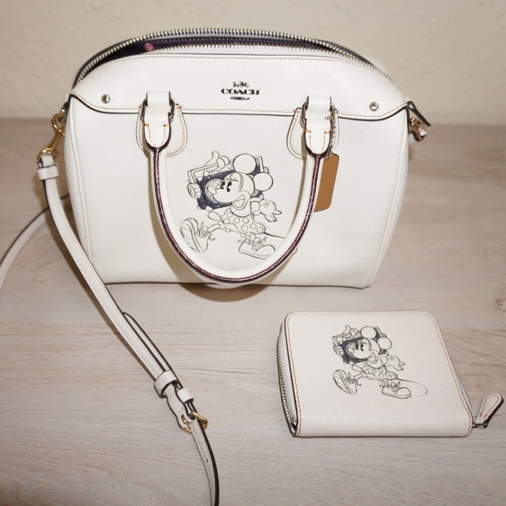 Disney X Coach Cream Purse and Wallet